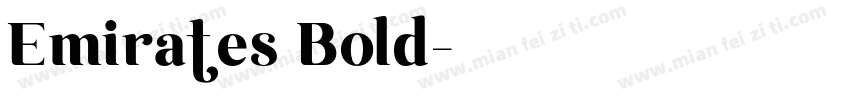Emirates Bold字体转换